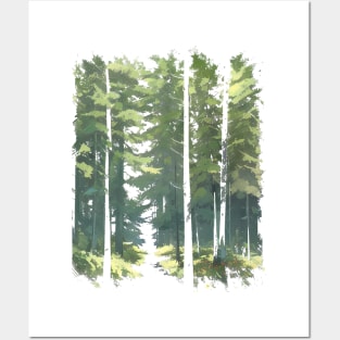 Happy Green Wild Forest Posters and Art